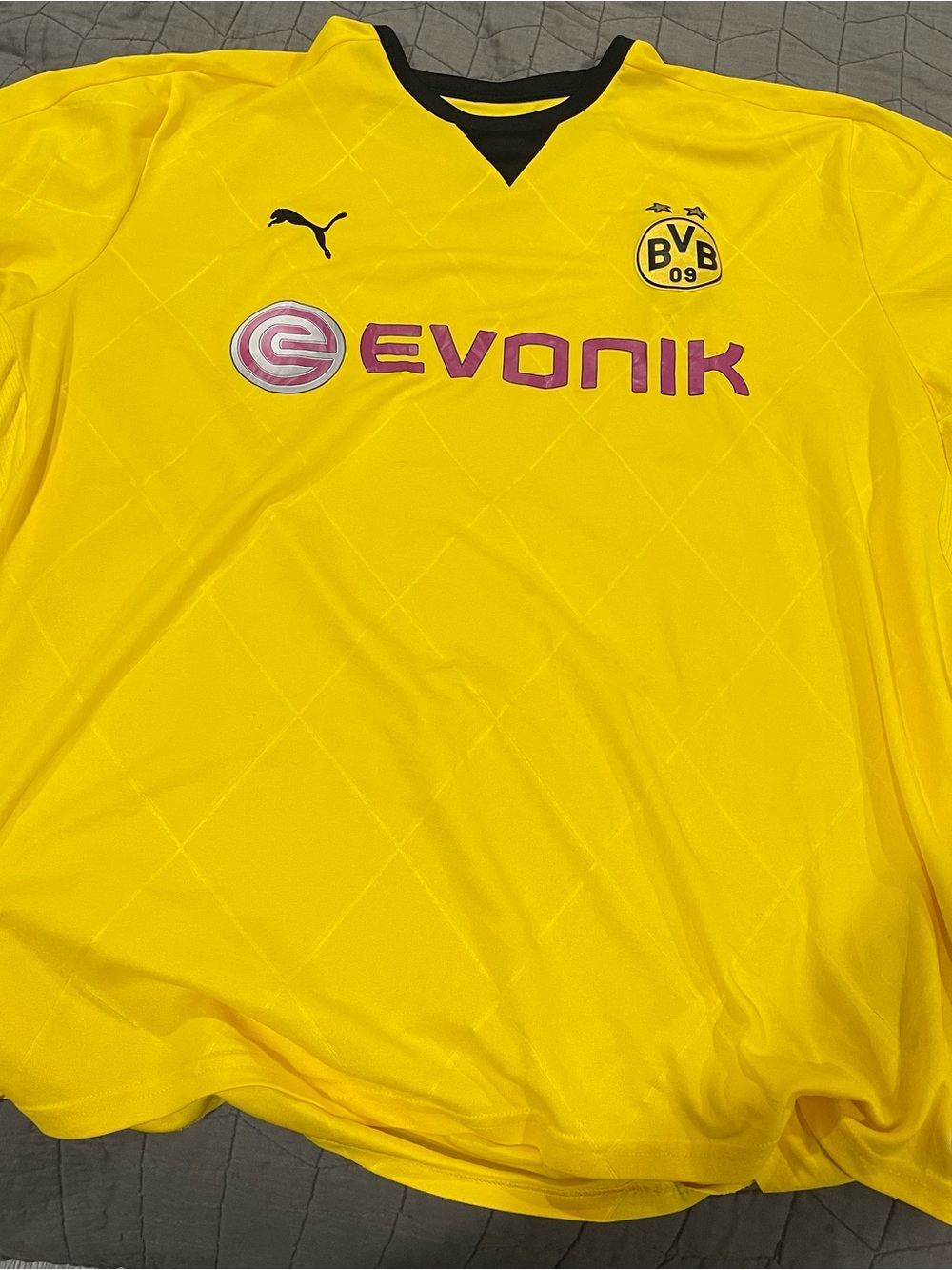 2015 2016 BVB Borussia Dortmund Europa UCL Puma Home Soccer Jersey